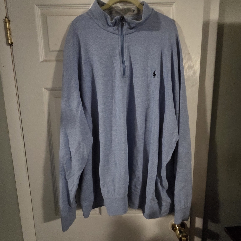 Polo Ralph Lauren Men's Sky Blue Zip-Up Sweater